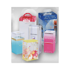 Cajas de embalaje de PVC transparente de tamaño personalizado, productos de troquelado de plástico RPET de alta transparencia, servicio de procesamiento de impresión - Product Image 1