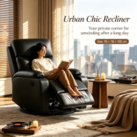 Fauteuil inclinable de salon haut de gamme, fauteuil électrique à massage à distance pour les soins capillaires et esthétiques