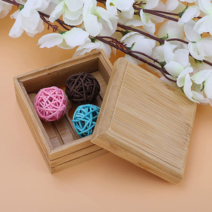 <b>Bamboo</b> <b>Soap</b> <b>Dish</b> With Lid Rectangular Natural Wood Color Covered Storage Box For Bathroom Toilet Desktop Use - Product Image 4