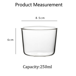 250ml High Borosilicate <strong>Glass</strong> Dessert Cups Heat Resistant <strong>Glass</strong> Pudding Cups Microwave Safe <strong>Glass</strong> <strong>Ramekins</strong> for Baking - Product Image 6