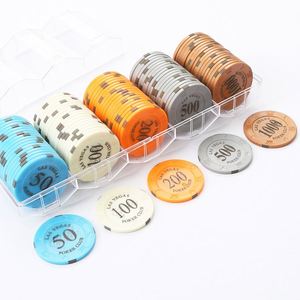 Nouvelles jetons de poker personnalisés en plastique avec impression laser, gravure UV et impression UV, en boîte, pour jeu de table Texas Hold'em - Product Image 2