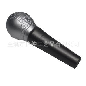 ลูกบอลบีบคลายเครียดรูปไมโครโฟน PU สีดำ พกพาสะดวก สำหรับผู้ใหญ่ - Product Image 2