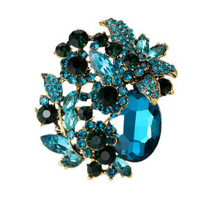 เข็มกลัดดอกไม้สไตล์ยุโรปสุดหรูหราทันสมัย ขนาดใหญ่ ประณีต ใช้งานได้หลากหลาย ผลิตจากโลหะผสมสังกะสี ชุบทอง  สามารถปรับแต่งได้ เหมาะสำหรับเป็นของขวัญสำหรับทุกเพศทุกวัย ใช้ในงานปาร์ตี้ - Product Image 5