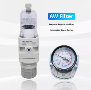 Unidad de Tratamiento de Aire FRL AC20 AC30 AC40-02 03 04D-B, Tres Unidades, Filtro, Regulador, Lubricador, Drenaje Automático, Neumática - Product Image 5