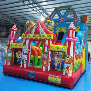 Château gonflable coloré brillant en PVC, équipement d'amusement intérieur, toboggan, magnifique château gonflable pour enfants - Product Image 1