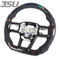 Volant en cuir forgé brillant en fibre de carbone de style sport pour Ford Mustang GT 350 500, intérieur 2024-2026