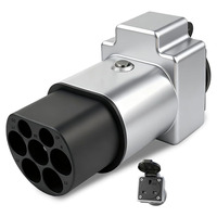 Adaptateur de prise de courant Type 2 vers Type G 16A 3,7kW - EV vers prise 3 broches UK pour caravane, camping-car, camping