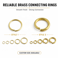 Cincin Loncat Kuningan Padat Tanpa Lapisan untuk Perhiasan, Sambungan Rantai Liontin, Pembuatan Perhiasan, Rantai Logam, DIY