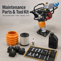Rouleau compacteur vibrant à moteur Qiyun, haute fréquence, 5,0-6,5 CV, certifié CE/EPA