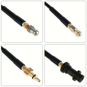 Kit de nettoyage de canalisations pour nettoyeur haute pression <span class=keywords><strong>Karcher</strong></span> & Lavor 1/4" NPT, 5800 PSI, avec 2 buses de nettoyage et 2 adaptateurs - Product Image 4