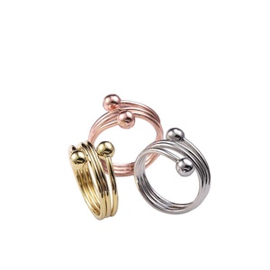 แหวนทองแดงแท้รูปงูแบบปรับได้ แม่เหล็กดูดติดกัน ชุดแหวนสำหรับผู้หญิง - Product Image 3