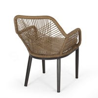 Ensemble de chaises et tables en rotin PE pour patio extérieur, non pliables, pour balcon, jardin, terrasse - Design minimaliste moderne pour repas décontractés