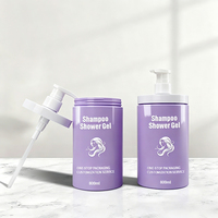 Flacon pompe cosmétique rond violet sans BPA en plastique à large ouverture pour lotion et savon moussant pour le corps
