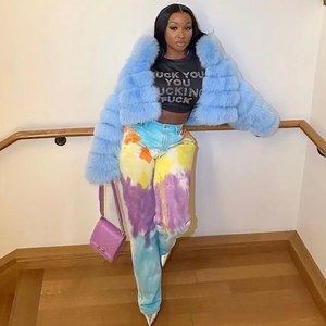 Abbigliamento invernale da donna abbigliamento caldo spesso giacca <span class=keywords><strong>di</strong></span> pelliccia corta <span class=keywords><strong>di</strong></span> alta qualità da donna in pelliccia sintetica - Product Image 4