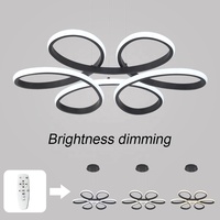 Lampe décorative suspendue intelligente de lustre d'anneau de plafond avec télécommande