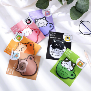 กระดาษโน้ตการ์ตูนน่ารักแบบขายส่ง ขนาดกะทัดรัด พกพาสะดวก ใช้งานได้หลากหลาย สีสันหลากหลาย สำหรับนักเรียน 1163 - Product Image 2