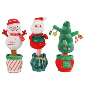 Kerstmis Kinderen Cadeau Decoraties Serie Zacht Pluche Knuffels Peperkoek Schattige Kerstboom Santa Claus Sneeuwpop