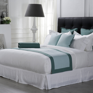 Hotel de 5 estrellas Funda de almohada blanca barata Funda nórdica Fundas de cama Juego de cama Algodón 400TC Estilo princesa King <span class=keywords><strong>Size</strong></span> - Product Image 5