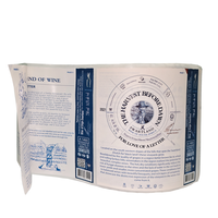 Papel de textura de lujo impresión UV punto personalizado embalaje de vino etiqueta multicapa hoja de oro en relieve etiquetas de vino tinto para botellas
