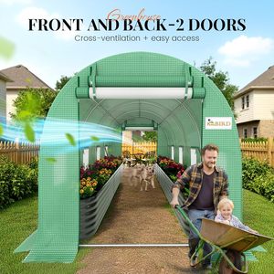 Serra a tunnel da giardino <span class=keywords><strong>per</strong></span> esterni, resistente, con finestre ventilate <span class=keywords><strong>per</strong></span> la coltivazione di piante - Product Image 3