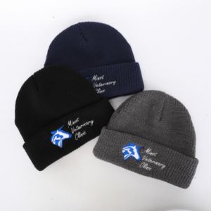 Bonnet crâne en acrylique tricoté avec logo personnalisable pour l'hiver avec broderie de créateur pour les voyages et les activités de plein air - Product Image 3