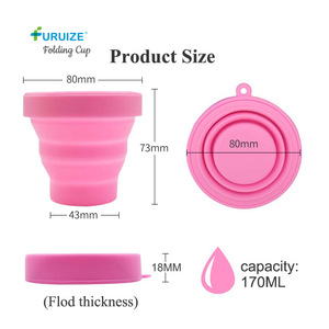 Vaso Esterilizador Plegable de Silicona de Grado Alimenticio 170ml, Apto para <span class=keywords><strong>Microondas</strong></span>, Reutilizable, Estuche Plegable para <span class=keywords><strong>Esterilizar</strong></span> Copas Menstruales - Product Image 2