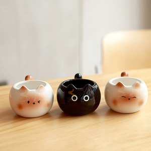 ถ้วยกาแฟลายครามลาย<span class=keywords><strong>แมว</strong></span>สยามทันสมัยดีไซน์สร้างสรรค์ชุดถ้วยและจานรองขนาด220มล. น่ารักสำหรับเด็กผู้หญิง - Product Image 3