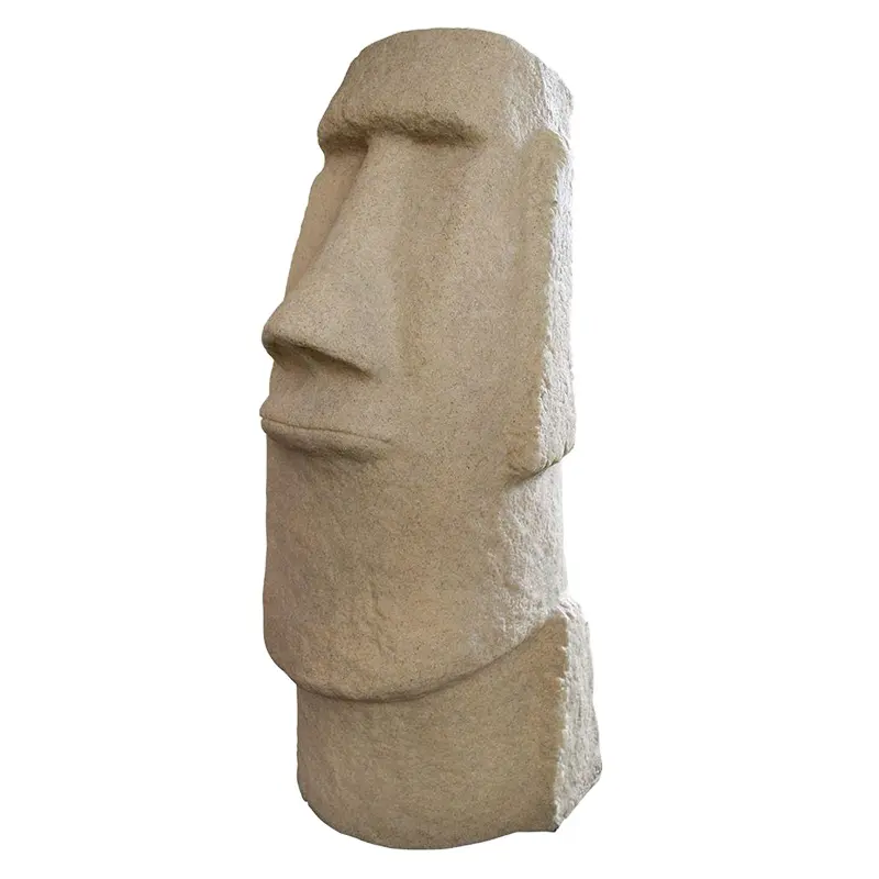 High Quality Easter Island Moai Statue Polystone Resin Abstract Head Bust Sculpture Exotic Garden Decor Ornament