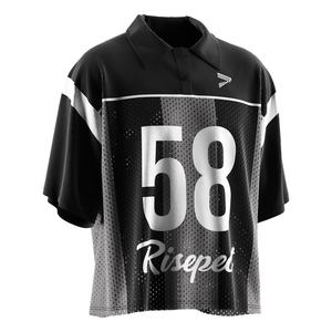 Camiseta de Fútbol Americano Retro Personalizada con Cuello Polo, Estilo Holgado, con Tejido de Malla Transpirable y Tejido de Punto Brillante - Product Image 5