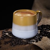 Tazas de café de cerámica con estampado degradado, tazas de café brillantes y coloridas, Jumbo de 20OZ para té, Latte y Chocolate caliente