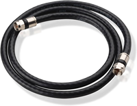 Câble coaxial blindé quad Elesun RG6, assemblage de type F, impédance 75, pour automobile, en noir