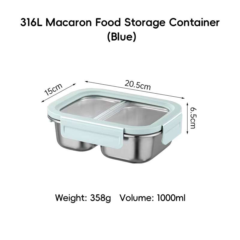 1000ml double compartment(blue)