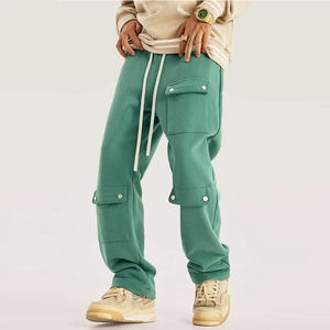 Pantalons cargo pour hommes Pantalons décontractés multi-poches grande taille Pantalons droits d'extérieur pour hommes - Product Image 1