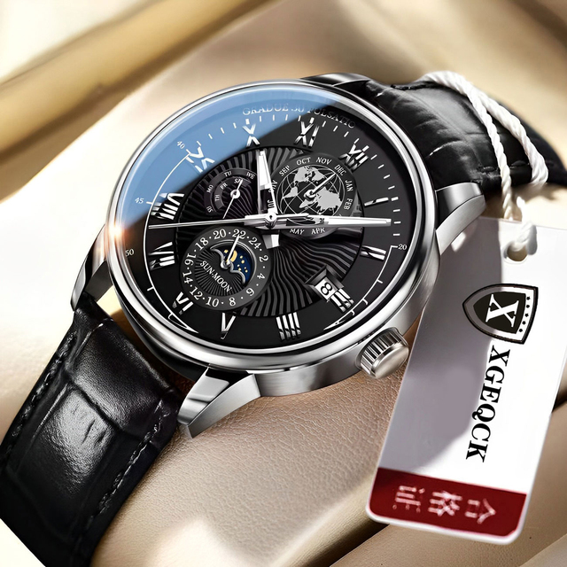New  Fashion Men Watch Leather Quartz Men's Wristwatch Waterproof Luminous Sports Date Luxury Watches Man