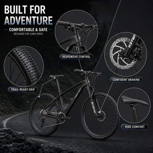 Bicicleta de Montaña de Fibra de Carbono, 2x12 Velocidades, Suspensión Delantera, Freno de Disco Hidráulico, 27.5/<span class=keywords><strong>29</strong></span> <span class=keywords><strong>Pulgadas</strong></span>, Todoterreno, Carga de 150 kg, Aleación de Aluminio - Product Image 3
