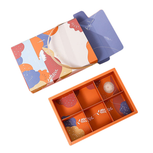 Mooncake Paper Box Handmade Egg-Yolk Puff Candy Cookies Gift Packing Decoration