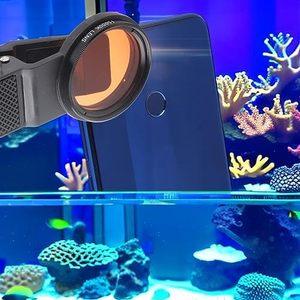 ชุดเลนส์กรองสีส้มเหลืองสำหรับกล้องมือถือแบบหนีบ รุ่น Universal Clip External Mobile Camera Cover Coral Lens ขนาด 37 มม. 52 มม. สำหรับตู้ปลา - Product Image 2