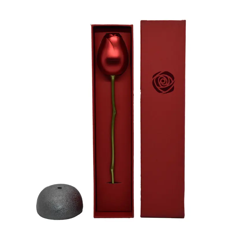 Коробка для хранения ювелирных изделий, имитация консервированных металлических алюминиевых роз, цветов, колец, ожерелий, на День святого Валентина