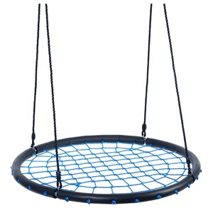 Columpio de tela de araña redonda para niños, conjunto de red de árbol para patio trasero, diámetro de 100 cm - Product Image 1