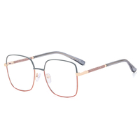 2023 MS 81175 nuevas gafas de diseñador para mujer con marco de Metal marco grande cuadrado de moda óptico Anti-Luz Azul Estilo clásico