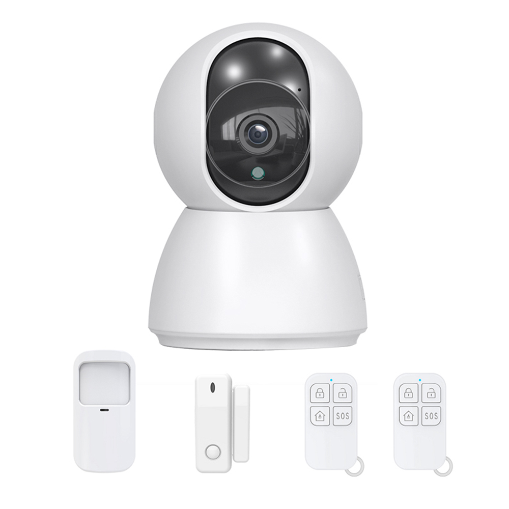 TUYA 2.4G/ 5G WIFI +BLE Connection Alarm System with Camera Support Scene Linkage PIR Detector Door Sensor for Home Security