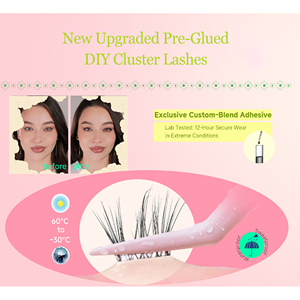Kit de Extensions de Cils DIY Fluffy en Gros avec Étiquette Privée, Scellant Individuel pour Cils et Logo de Liaison, Faux Cils en Cluster de Visons - Product Image 5