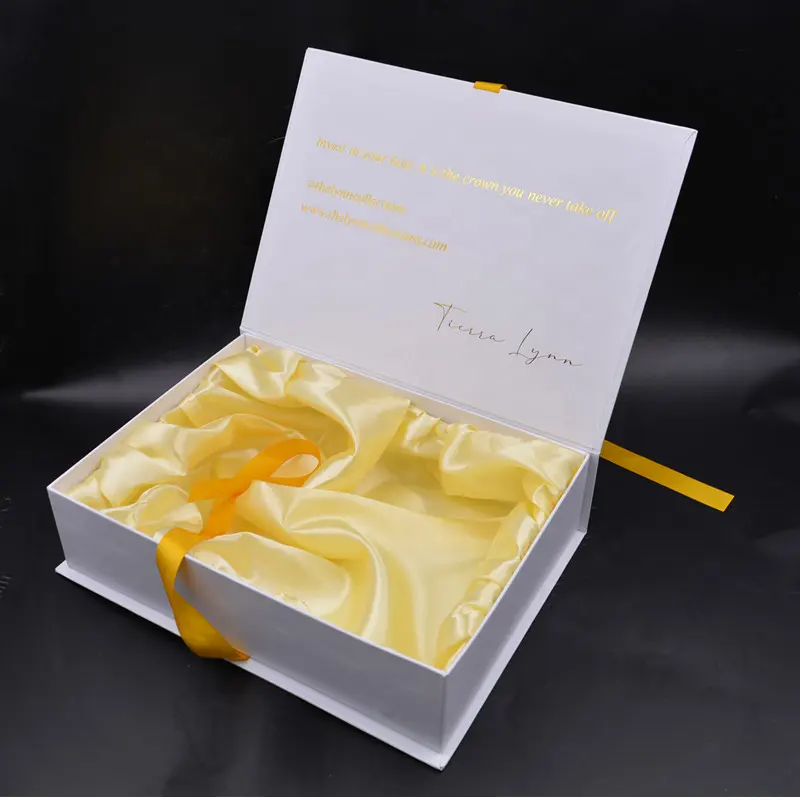 Huidverzorging Deluxe Geschenkdoos Met Satijnen Cream Beauty Product Verpakking Custom Nagellak Kartonnen Opbergdoos Voor Haar Bundels