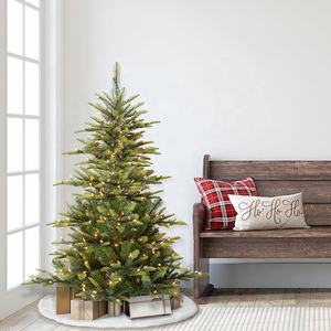 Arbre <span class=keywords><strong>de</strong></span> Noël LED extérieur <span class=keywords><strong>de</strong></span> 5 pieds avec 250 pièces LED lumières claires vert PVC artificiel <span class=keywords><strong>grand</strong></span> arbre extérieur pour la décoration <span class=keywords><strong>de</strong></span> Noël - Product Image 6