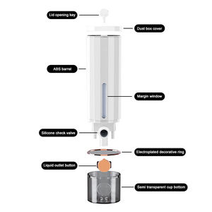 Dispenser <span class=keywords><strong>Automatico</strong></span> Moderno in Metallo da Parete per Sapone Liquido o Schiuma Bianco per Casa e Ufficio - Product Image 4