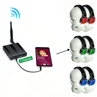 OMFOX Casque réseau maillé 2.4G Casques de diffusion sans fil Communication claire Disco DJ Magic Box Transmetteur OEM