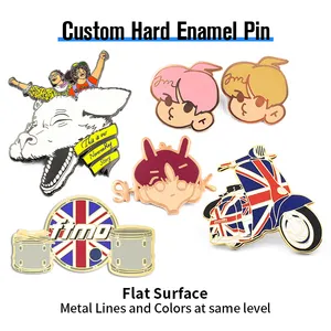 Wholesale Metal Souvenir Fashion Japanese Cartoon Brooch Badge Coffee Lapel Pins Cute Design Anime Soft Hard Custom Enamel Pins