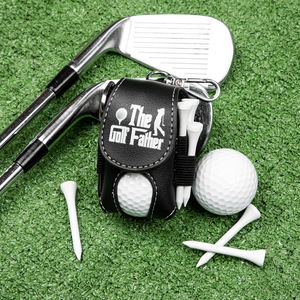 Sac de golf miniature en cuir PU avec porte-tee, pochette pour balles de golf, sac banane pour balles de golf - Prix de gros - Product Image 6