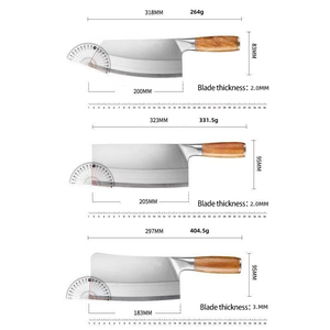 Ensemble de couperet en acier inoxydable Manche en palissandre de cuisine en acier au carbone haute performance Maîtrise <span class=keywords><strong>culinaire</strong></span> Chef <span class=keywords><strong>chinois</strong></span> - Product Image 6