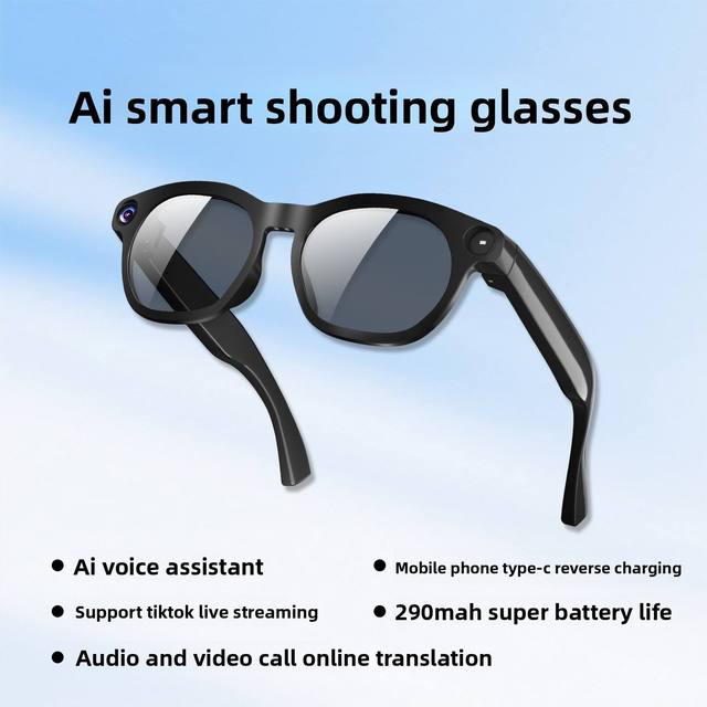 CY03 2026 AI Assistant Real-time Translation Phone Calls IPX4 Waterproof Meta Glasses Sunglasses Camera and Video Ai Translator